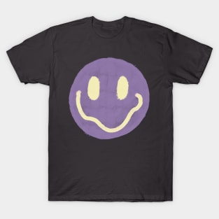 Purple and Yellow Smiley Face T-Shirt